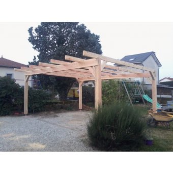 carport 6x6m  non  raboté 