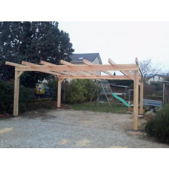 carport 6x6m  non  raboté 