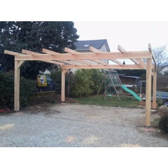 carport 6x6m  non  raboté 