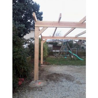 carport 6x6m  non  raboté 