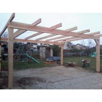 carport 6x6m  non  raboté 